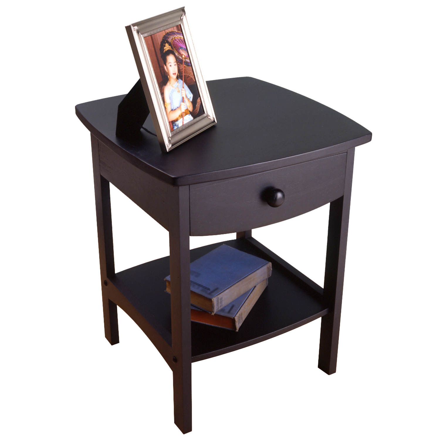 Winsome Wood Claire Curved Nightstand, Black Finish - image 3 of 5
