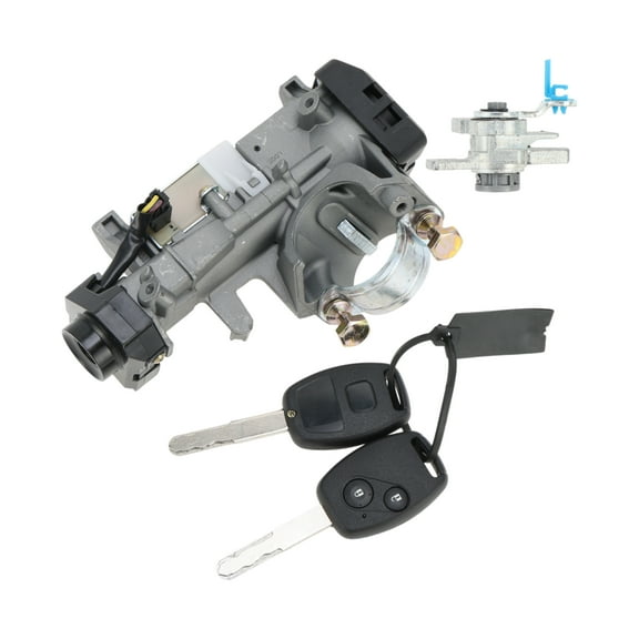Unique Bargains No.72185SHJA01/06351SCVC10 Ignition Lock Cylinder for Honda Odyssey 2005-2010 1 Pc Assembly 1 Pc Door Lock Cylinder 2 Pcs Keys (with Chip) 1 Set