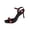 Exquisite Shoes - A01 Wine, variant on Heels for Women Open Toe Strappy Stiletto Sandals Patent Faux Leather Ankle Strap with Rhinestone Buckle Elegant Evening Party Dress Shoes
