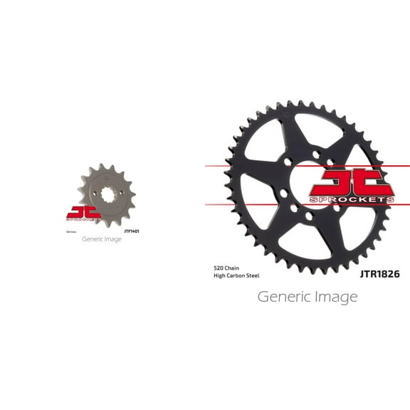 JT Front & Rear Steel Sprocket Kit for ATV/UTV KAWASAKI KSF400A KFX 2003-2006