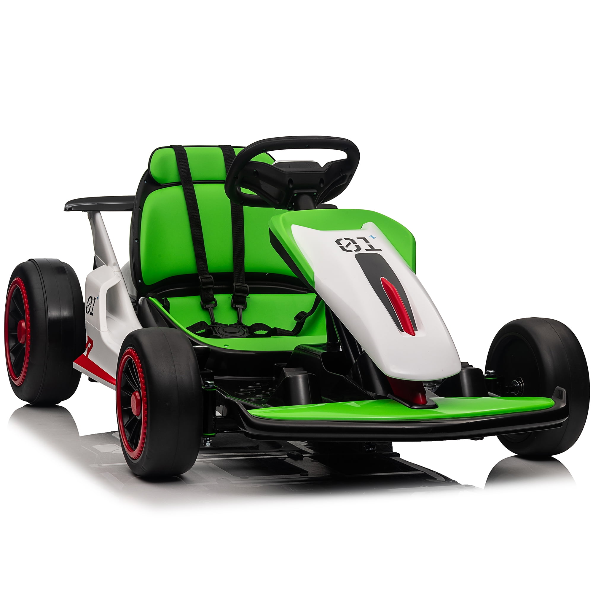 24V Electric Go Kart ride on toys for boys girls Age 6+, Green