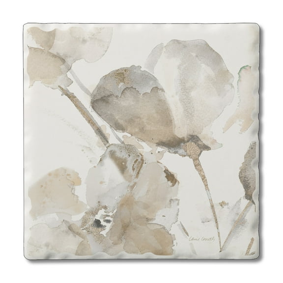 Thirstystone "Abstract Floral I" Single Stone Tumbled Tile Coaster