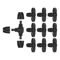 Uxcell 10-Pack Drip Irrigation Barbed Locking Tubing Fittings, 3/8 Inch Tubing Connector 3 Way TEE Coupling Drip Irrigation Parts