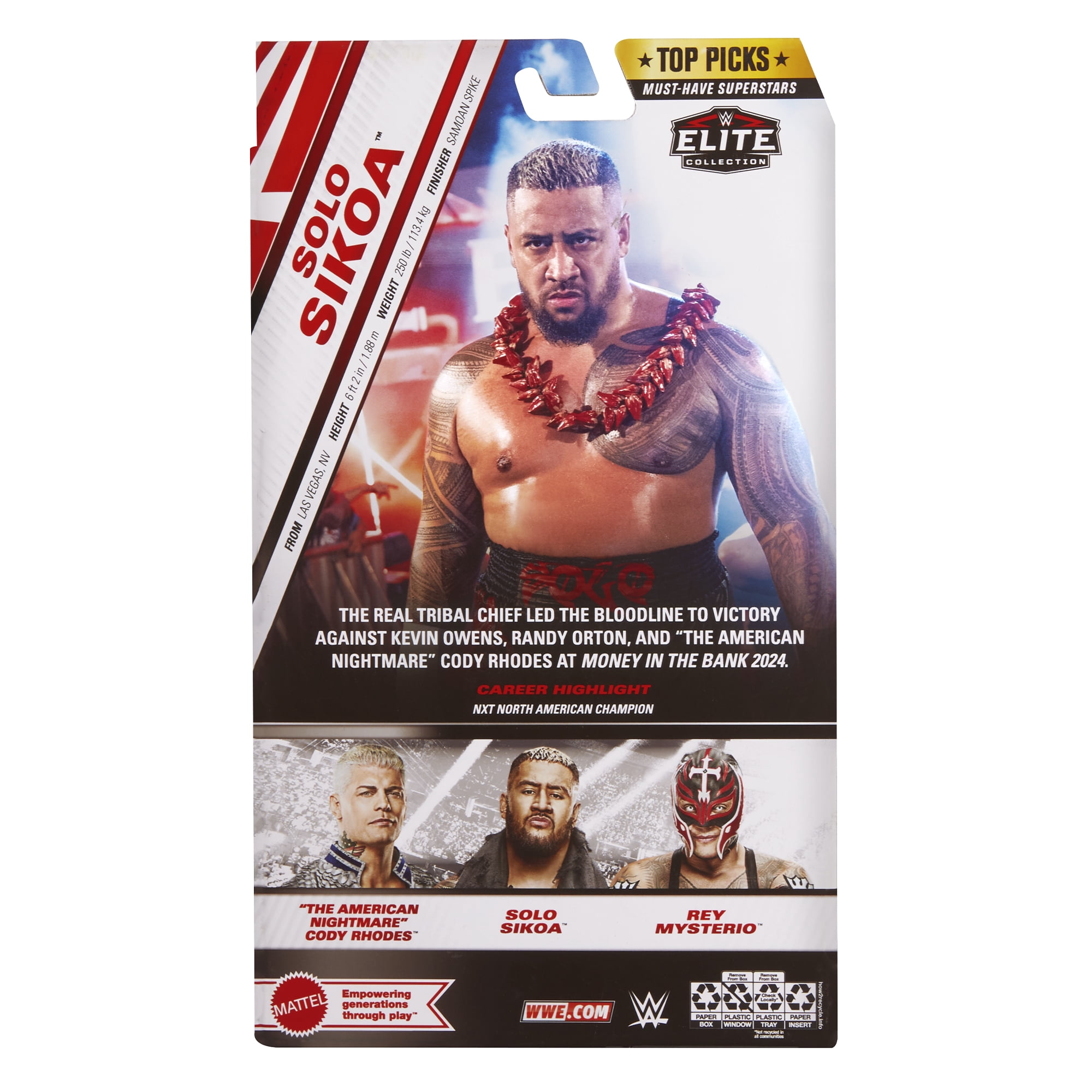 Solo Sikoa (Ula Fala Necklace) - WWE Elite Top Picks 2025 (Wave 4) Mattel WWE Toy Wrestling Action Figure