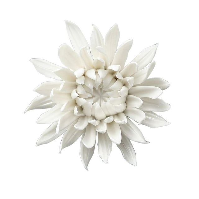 Fondo de pared de flores de cerámica 3D, escultura artística, decoración de arte de cerámica para oficina Margarita 85 cm