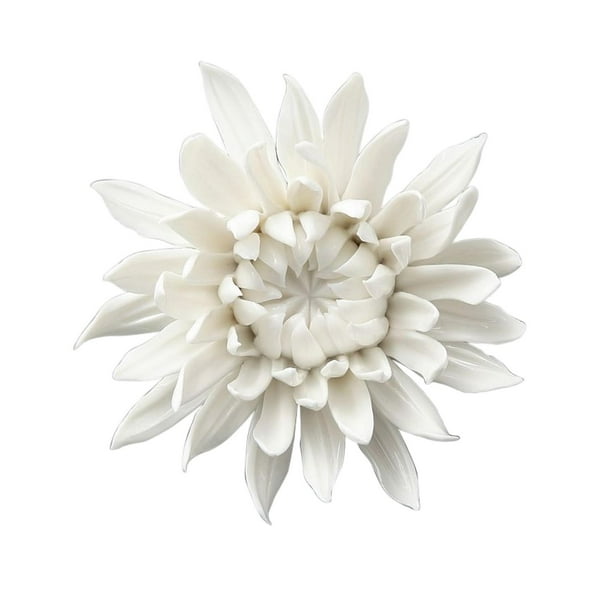 Esculturas artificiales de flores de cerámica 3D, esculturas artísticas, flores de porcelana creativas. Margarita 85 cm