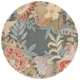 thumbnail image 2 of SAFAVIEH Bellagio Sharla Floral Area Rug, Gray/Rust, 6' x 6' Round, 2 of 10