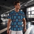 thumbnail image 3 of Wukai Turtle Print Men's Short-Sleeved Mesh T-Shirt,Quick-Dry Short Sleeve Workout T-Shirt-, 3 of 8