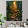 thumbnail image 4 of Qisvanset 12x16 Inch Misty Sunlit Forest Canvas Wall Art, Light Shadow Landscape Tranquil Woodland Decor, 4 of 8