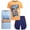 Orange/Blue Bear, variant on Boys Active Shorts Set Boys Graphic Tee Tank Tops and Basketball Shorts Outfit Set