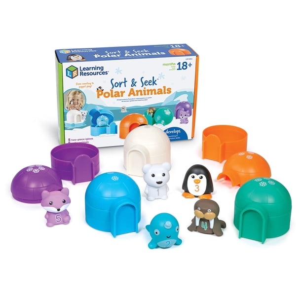 Set de juguetes Learning Resources Sort & Seek Polar Animals 18M+