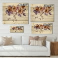 thumbnail image 4 of Designart 'Purple Wildflowers On White IV' Traditional Print on Natural Pine Wood, 4 of 5