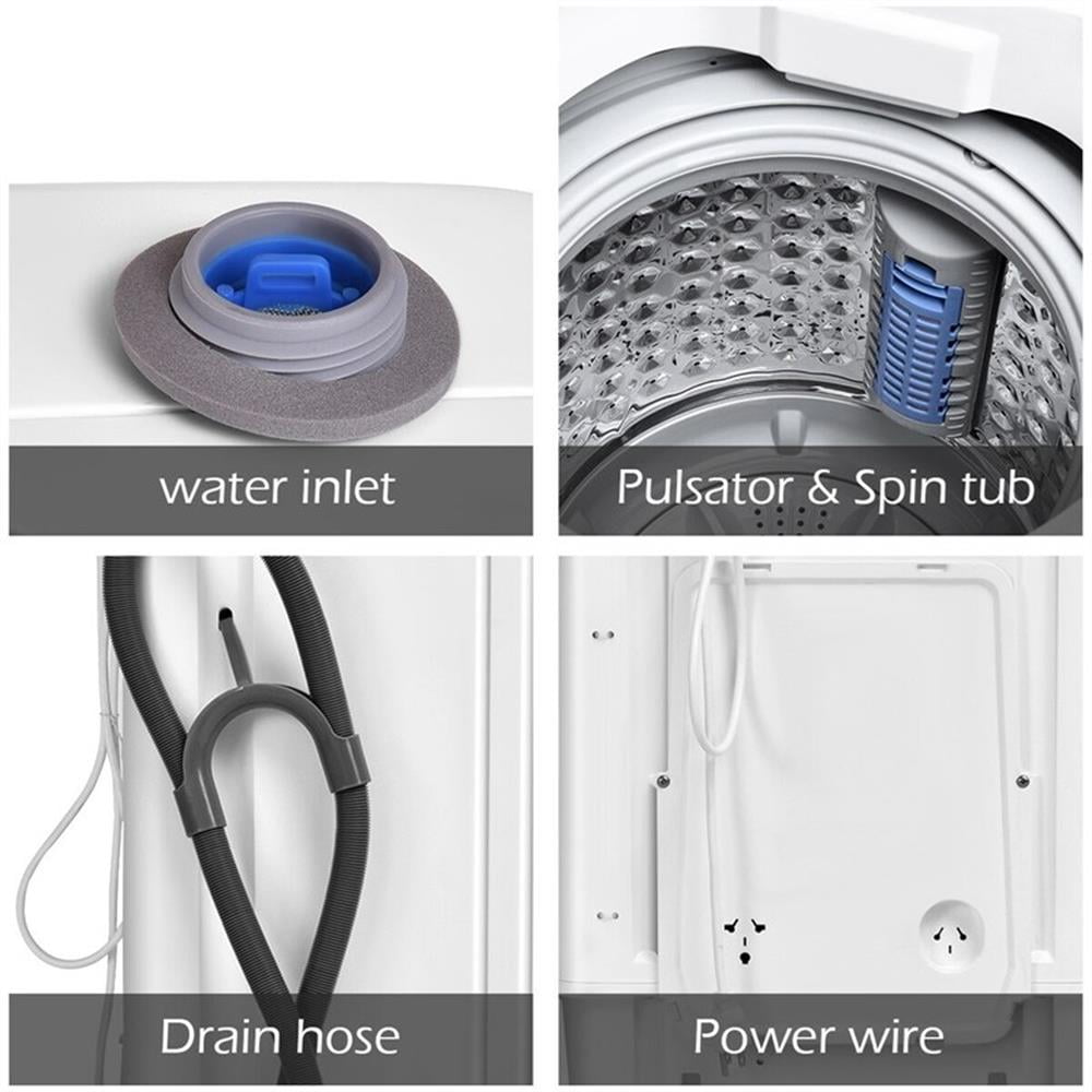 Pemberly Row Full-Automatic Laundry Wash Machine Washer/Spinner White