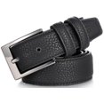 thumbnail image 2 of Marino’s Men Genuine Leather Dress Belt with Single Prong Buckle - Crocodile Black - 40, 2 of 4