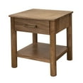 thumbnail image 2 of Benjara Olum 26 Inch Chairside Table, Drawer, Lower Shelf, Square Top, Wood, Brown, 2 of 5