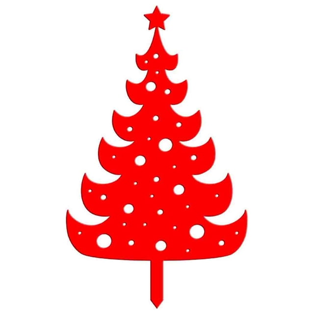 Holiday Garden Decoration For Christmas 1Pc With Red Tree Design And Weather-Resistant Build For Outdoor Festivities Size Not Specified Weight 0.18 Pounds