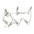 thumbnail image 3 of Estatuas de resina de pensadores, esculturas coleccionables, figuras abstractas, decoraciones modernas Blanco, 3 of 9