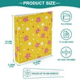 thumbnail image 3 of FORMRS 3 Ring Binder with Pockets 1.5" D-Rings Clip Board 200 Sheets Capacity, Pink White Stars, 3 of 8