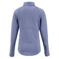 thumbnail image 3 of Women's-Cutter & Buck  Heather Blue San Jose Earthquakes Peshastin Eco Fleece Recycled Half-Zip Pullover Top, 3 of 3