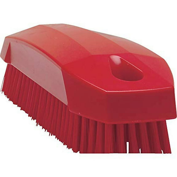 Vikan 64404 Brush,Nail,Stiff,PP/PBT,Red