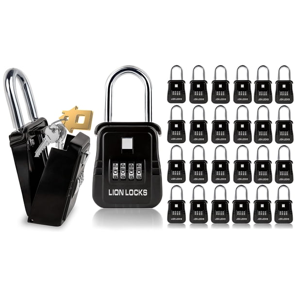 Lion Locks 1500 Caja De Seguridad Para Almacenamiento De Llaves, Configura Tu Propio Código De Bloqueo, Soporte Portátil Para Llaves, A Prueba De Herrumbre, Seguro Para Llaves Al Aire Libre, Caja Fuer
