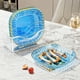 thumbnail image 5 of Platos para servir en fiestas, base de plástico, reutilizables, aptos para lavavajillas, ideales para cocina, camping, desmontables, compactos, portátiles, de plástico resistente, para, 5 of 9