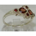 thumbnail image 4 of 925 Sterling Silver Natural Garnet Womens Anniversary Ring - Size 11.25, 4 of 6