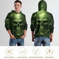 thumbnail image 6 of LAOLIUSN Hoodies Men Skull 3D Graphic Print Sweatshirts Pullover Tops with Pocket, S-4XL, 6 of 7