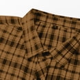 thumbnail image 4 of LNWUY Men's Plaid Flannel Shirts Button Down Long Sleeve Regular-Fit Shacket Jacket Classic Lapel Checked Shirt Jacket Spring Summer Clothes Yellow M, 4 of 7