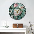 thumbnail image 3 of WOBOGO Rococo Florals Acrylic Wall Clock Battery Operated 9.5in Silent No Tick Bedroom Living Room Office Classroom Decoration, 3 of 10