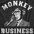 thumbnail image 2 of Mens Monkey Business T shirt Funny Primate Office Job Joke Tee for Guys Graphic Tees, 2 of 7
