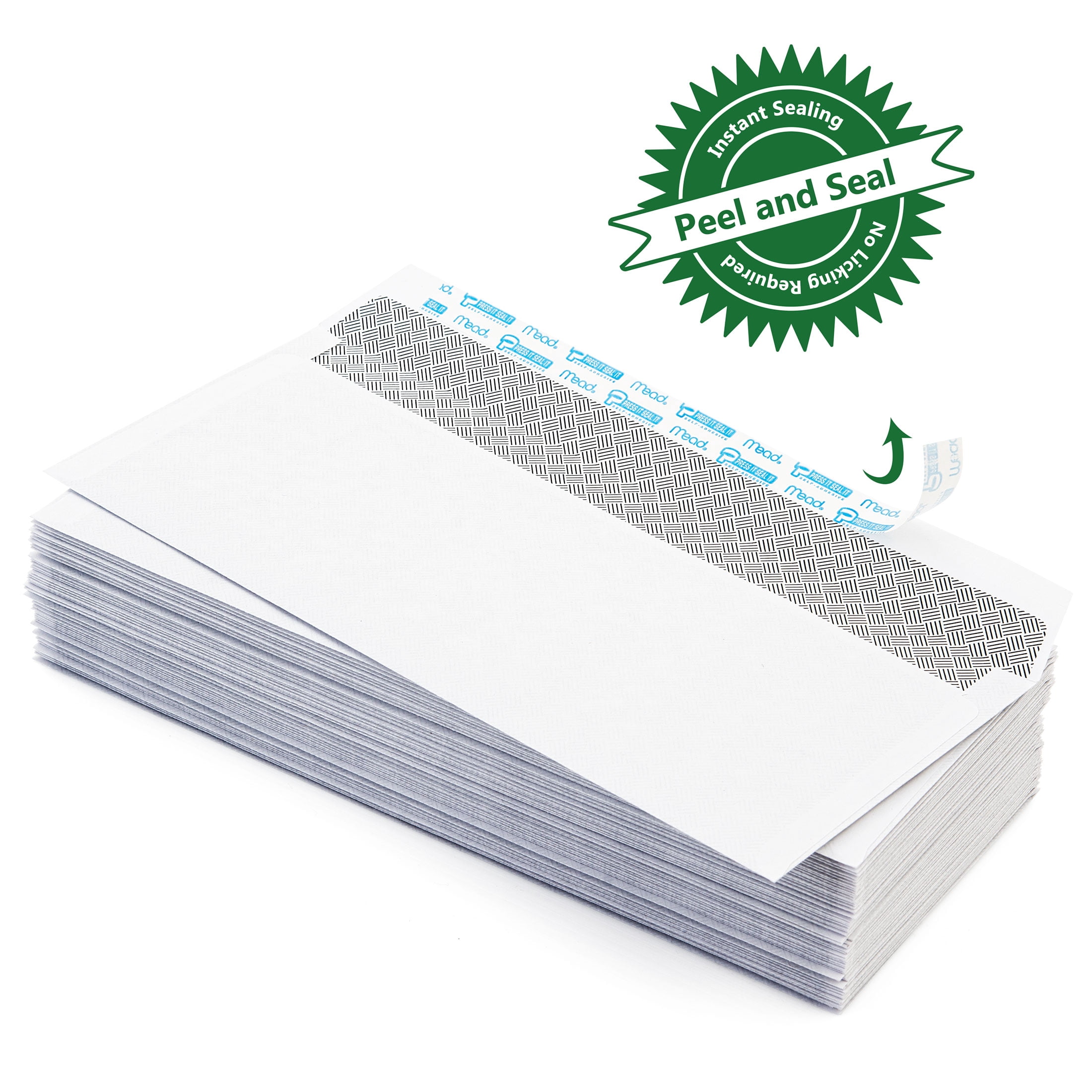 Mead Envelopes Self Seal #10, White Windowless Mailing Envelopes, 500 Pack