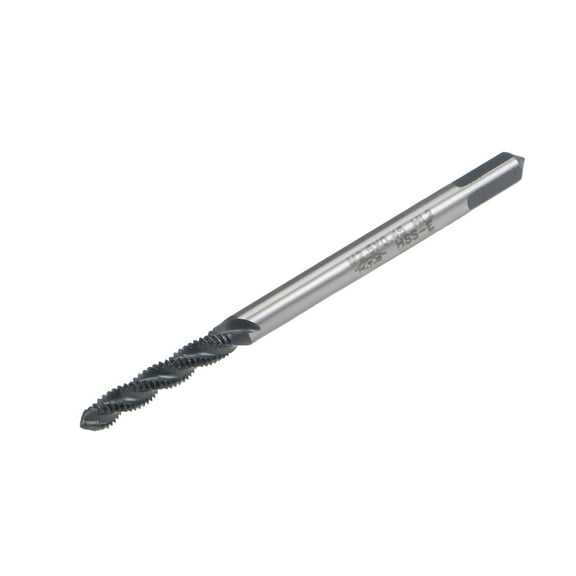 M2.5 x 0.45 Spiral Flute Thread Tap, Metric Machine Threading Tap HSS Nitriding Coated, Round Shank with Square End