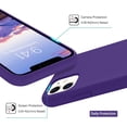 thumbnail image 6 of iPhone 11 Case Silicone, Liquid Silicone Soft Gel Rubber Slim Cover with Microfiber Cloth Lining Cushion Shockproof Full Body Protective Phone Case for iPhone 11 6.1" Women Girls, Deep Purple, 6 of 16