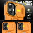 thumbnail image 4 of TECH CIRCLE for iPhone 17 PC+TPU Hybrid Case Cover, with 360° Rotating Ring Bracket/Magnetic Car Bracket/Matte Shockproof Protective, Compatible with MagSafe Slide Camera Lens Cover,Orange, 4 of 10