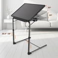 thumbnail image 5 of PERLESMITH Adjustable Height TV Tray, Folding Table Trays with Cup Holder, 6 Height & 3 Tilt Angle for Couch, Sofa and Bed, Black, 5 of 14