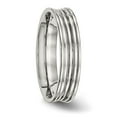 thumbnail image 4 of Stainless Steel Polished Ridged 5mm Band, 4 of 7
