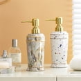 thumbnail image 3 of Modern Ceramic Soap Dispenser Lotion Bottle For Bathroom Kitchen Sink Countertop 400ml, 3 of 4