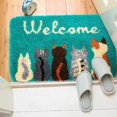thumbnail image 2 of QJUHUNG Latch Hook Kits for Adults - Cats Welcome Rug Kits 24X16 in  DIY Latch Hook Rug Kit  Cross Stitch Rug Making Kit  Carpet Making Crochet Kits Embroidery Kits Needlework Crafts for, 2 of 9
