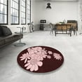 thumbnail image 3 of Ahgly Company Indoor Square Patterned Chocolate Brown Area Rugs, 8' Square, 3 of 6