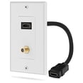 thumbnail image 2 of Placa de pared HDMI 4K, cable de cable HDMI Fosmon de 1 puerto con con, 2 of 2