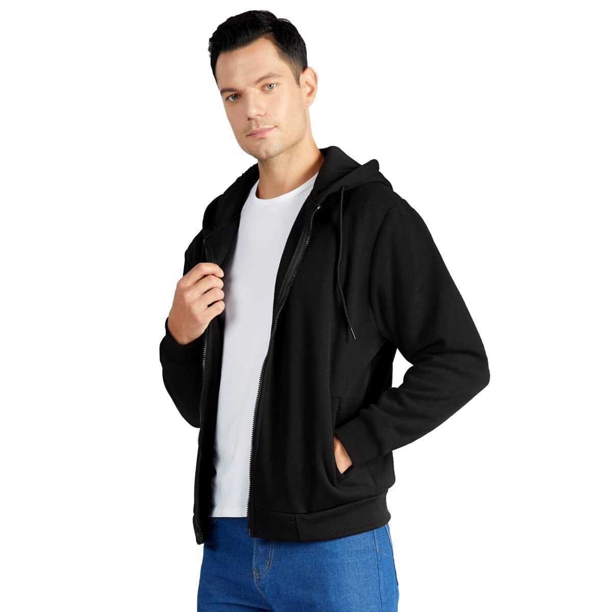SPEEDRUN Full-Zip Hooded Sweatshirt for Men, Sizes M