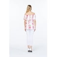thumbnail image 2 of Women's Hawaiian Off-Shoulder Ruffle Muumuu Top in Pink Hibiscus Vine M, 2 of 5
