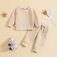 thumbnail image 2 of TOWED22 Toddler Baby Boy Fall Winter Sweatshirt Outfit Clothes Long Sleeve Pullover Tops Joggers Pants Set(Blazer,0-6 M), 2 of 6
