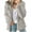 Gray, variant on FRSASU Women Coats Plus Size Womens Warm Faux Coat Jacket Winter Zipper Solid Long Sleeve Outerwear