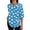 Blue, variant on QASIEATN Summer Lightweight Blouses 3/4 Long Sleeve Shirts for Women V Neck Casual Fit Work Tops
