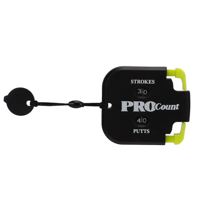 Golf Score Counter One Touch Reset Double Handheld Mini Stroke Counter for Outdoor ScorekeeperBlack Yellow