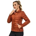 thumbnail image 6 of Little Donkey Andy Women's Quilted Puffer Jacket Lightweight Insulated Jacket Full Zip Thermal Padded Winter Coat with Pockets Orange S, 6 of 6