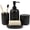 Black, variant on Cream Ceramic 4-Piece Bathroom Accessories Set for Modern Minimalist Bath Decor