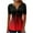 Red, variant on Jgppe Women's Summer Shirt Casual Button up V Neck 3/4 Sleeve Tshirt Flowy Tunic Shirts Plus Size Tops